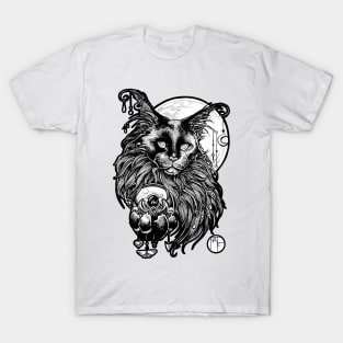 Magic Cat - Black Outlined Version T-Shirt